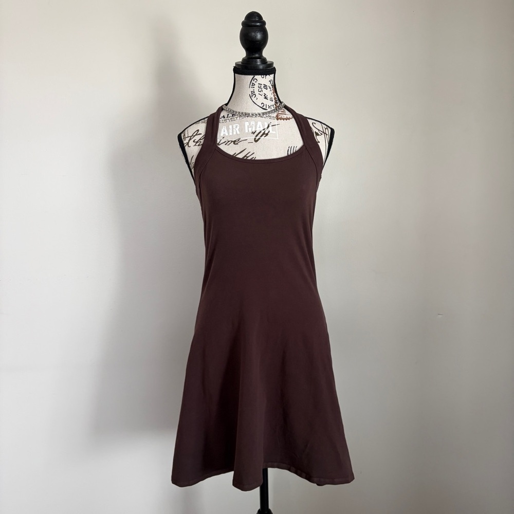 VENUS brown mini halter dress | y2k